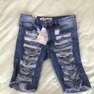 Aphrodite Jean Shorts Distress Large